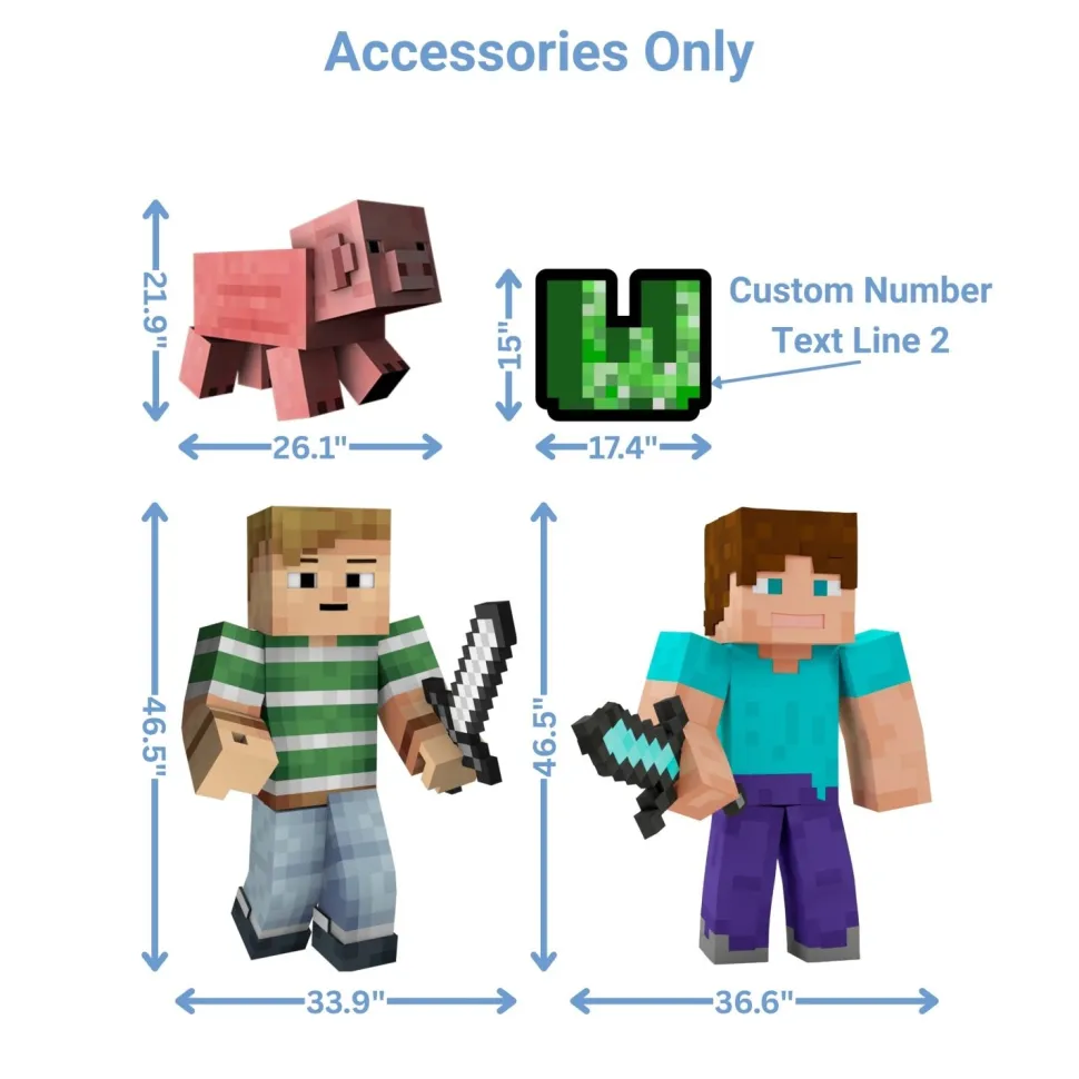 Video Games - Minecraft Foam Core Birthday Backdrop Kit by PopScene™