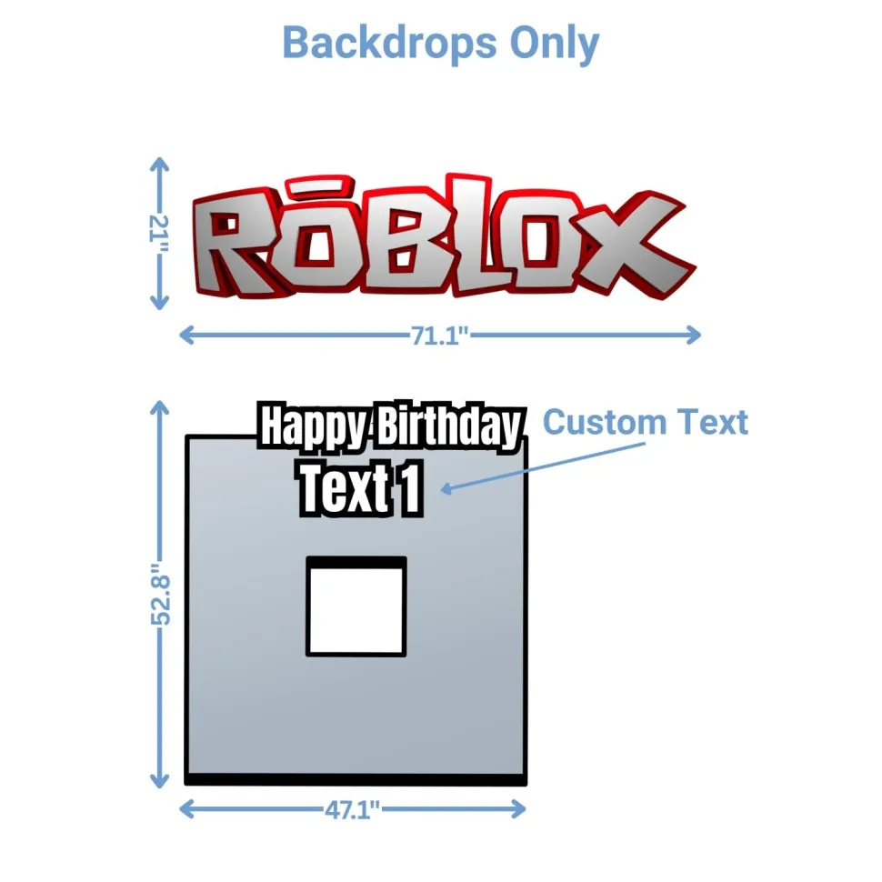 Video Games - Roblox Foam Core Birthday Backdrop Kit by PopScene™