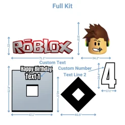 Video Games - Roblox Foam Core Birthday Backdrop Kit by PopScene™