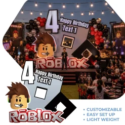 Video Games - Roblox Foam Core Birthday Backdrop Kit by PopScene™