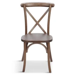 Vineyard Estate Cross Back Chair- Mark III - Dark Natural