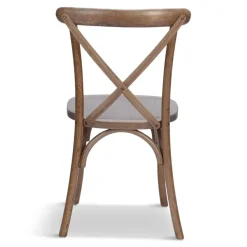 Vineyard Estate Cross Back Chair- Mark III - Dark Natural