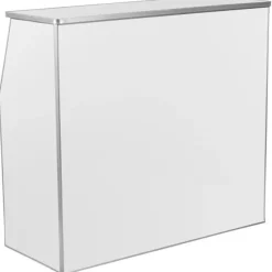 White Laminate Foldable Bar - 4'