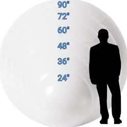 White Giant Inflatable Modern Ball Sphere – Maxorb™ Event Decor – Commercial Installation Sizes