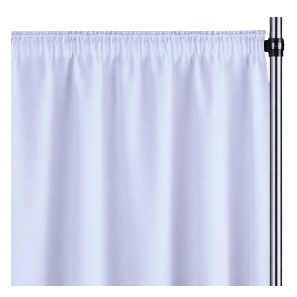 White La Petite France Curtain Panel w/ 4" Rod Pocket - 118" Wide - Many Size Options