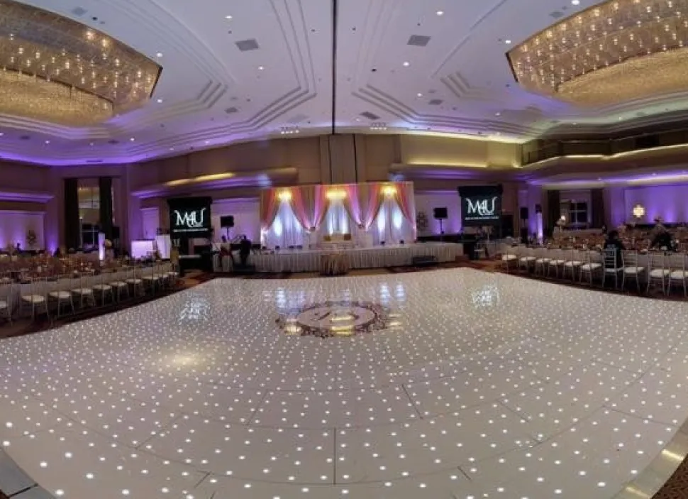 White LED Starlight Dance Floor Kit - 12ft x 12ft (includes Flight Case)