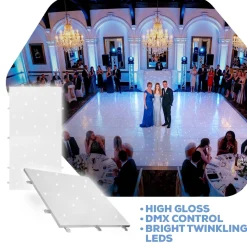 White LED Starlight Dance Floor Kit - 20ft x 20ft (includes Flight Case)
