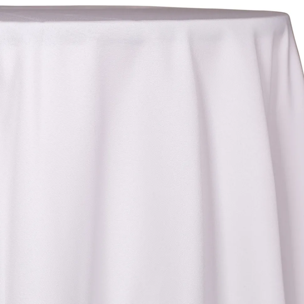 White - Polyester " Tropical Wide " Tablecloth - Many Size Options
