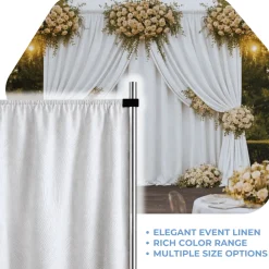 White Sombra Curtain Panel w/ 4" Rod Pocket - 110" Wide - Many Size Options
