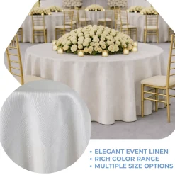 White Sombra Jacquard Tablecloth - Multiple Size Options