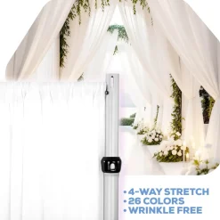 White 4-Way Stretch Spandex Drape Panel - Choose your Size