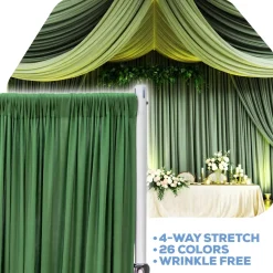 Willow Green 4-Way Stretch Spandex Drape Panel - Choose your Size