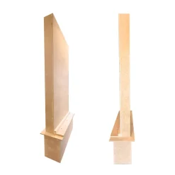 Wood Champagne Wall with Base - 94" Tall