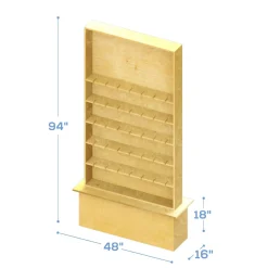 Wood Champagne Wall with Base - 94