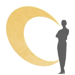 Wood Crescent Moon - Size Options