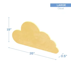 Wood Crescent Moon, Stars & Clouds Kit - Size Options