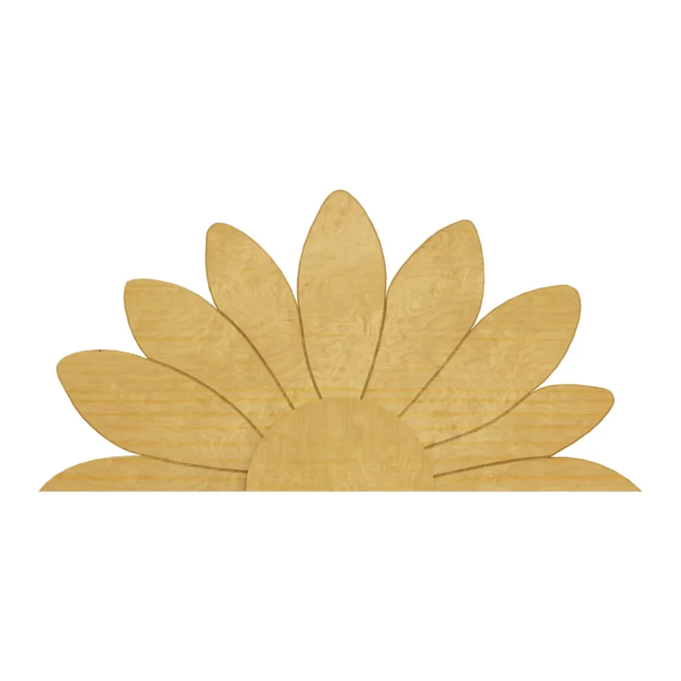 Wood Half Daisy Panel - 24" x 48"