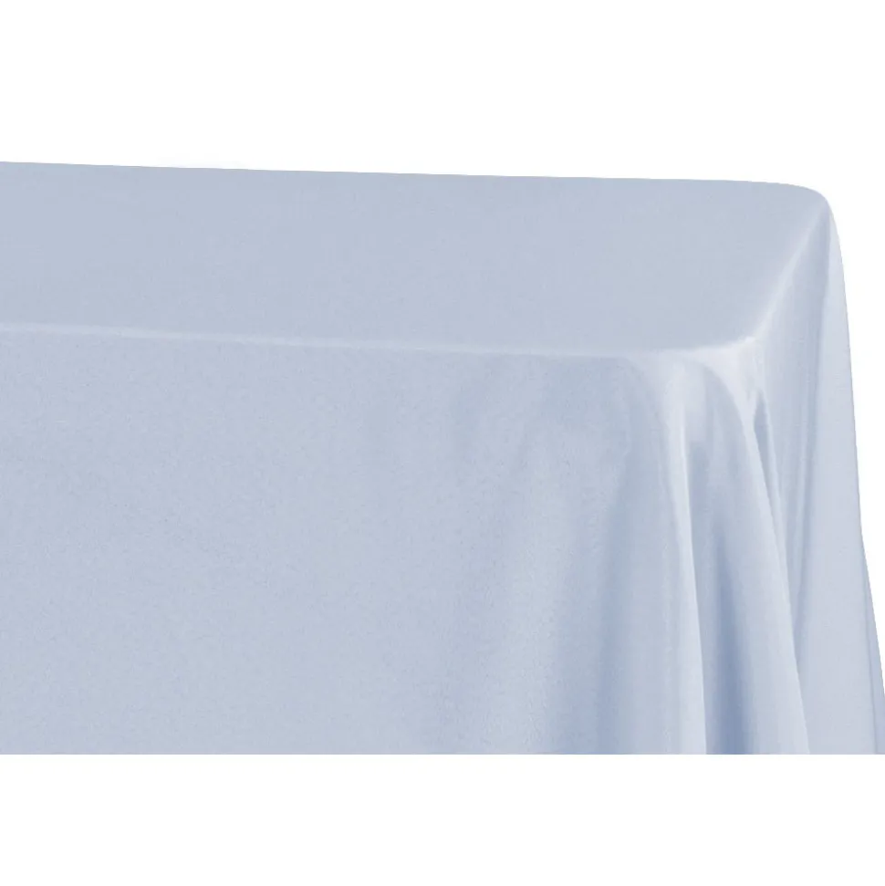 90" x 156" Rectangular 125-130 GSM Polyester Tablecloth - Dusty Blue