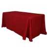 90" x 156" Rectangular 125-130 GSM Polyester Tablecloth - Apple Red