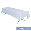60" x 126" Rectangular 200 GSM Polyester Tablecloth - Dusty Blue