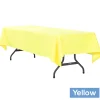 60" x 120" Rectangular 200 GSM Polyester Tablecloth - Yellow