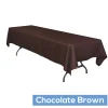 60" x 126" Rectangular 200 GSM Polyester Tablecloth - Chocolate Brown