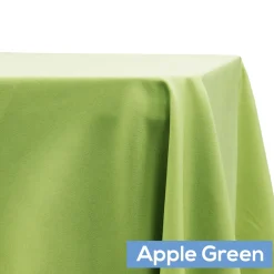 90" x 132" Rectangular Oblong 200 GSM Polyester Tablecloth - Apple Green