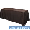90" x 132" Rectangular Oblong 200 GSM Polyester Tablecloth - Chocolate Brown