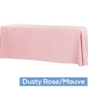 90" x 132" Rectangular Oblong 200 GSM Polyester Tablecloth - Dusty Rose/Mauve