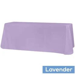 90" x 132" Rectangular Oblong 200 GSM Polyester Tablecloth - Lavender