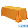 90" x 132" Rectangular Oblong 200 GSM Polyester Tablecloth - Orange