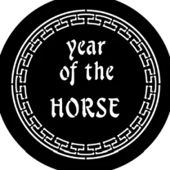 Year Of The Horse - Stock Gobo for Gobo Light Projectors - Choose your size!