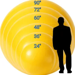 Yellow Giant Inflatable Modern Ball Sphere – Maxorb™ Event Decor – Commercial Installation Sizes