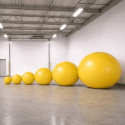 Yellow Giant Inflatable Modern Ball Sphere – Maxorb™ Event Decor – Commercial Installation Sizes