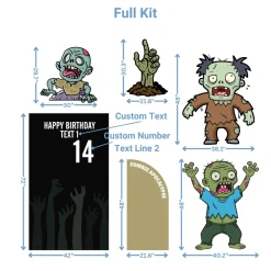 Zombie Apocalypse Foam Core Birthday Backdrop Kit by PopScene™