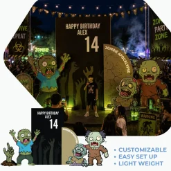 Zombie Apocalypse Foam Core Birthday Backdrop Kit by PopScene™