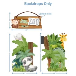 Zoo Animals Foam Core Birthday Backdrop Kit by PopScene™
